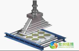 電子元器件輻照加工示意圖